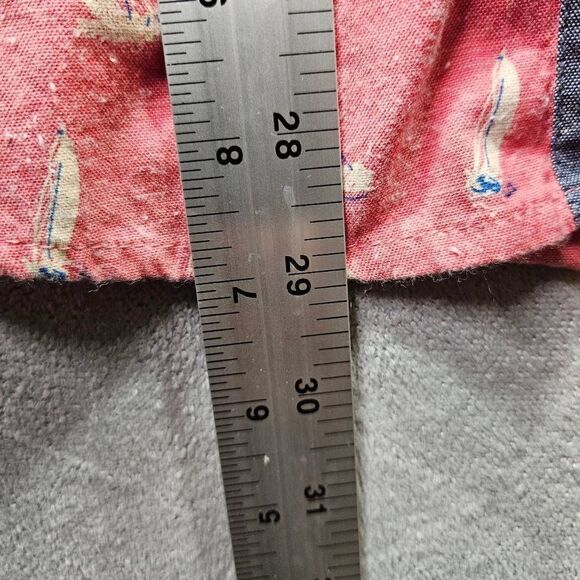 Cactus Man Slim Fit Shirt Mens Size XL Red Sailboat Print Short Sleeve Button Up - Picture 7 of 10